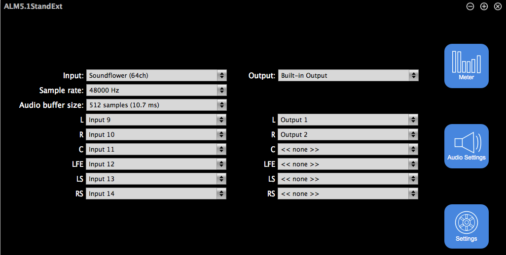 ALMx 5.1 Audio Loudness Meter Extended Standalone Application EBU ATSC ITU audio routing